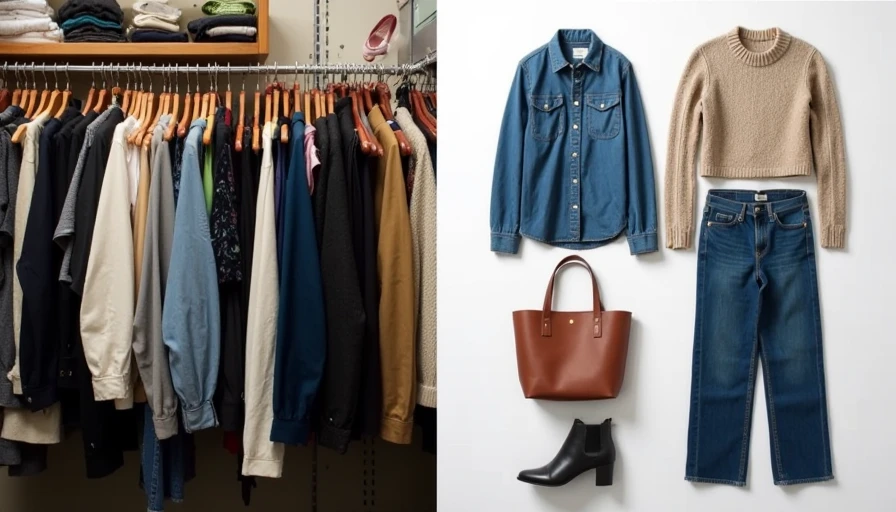  Thrift store rack before and after focusing on streetwear sections