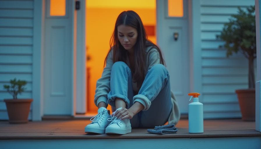 Visual context for how to keep white sneakers clean