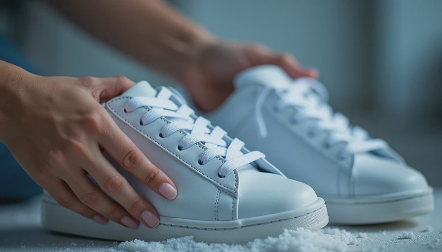 Illustration for how to keep white sneakers clean